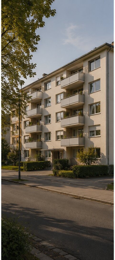 Typisches Schweizer Bestands-Mehrfamilienhaus in ruhiger Wohnstrasse